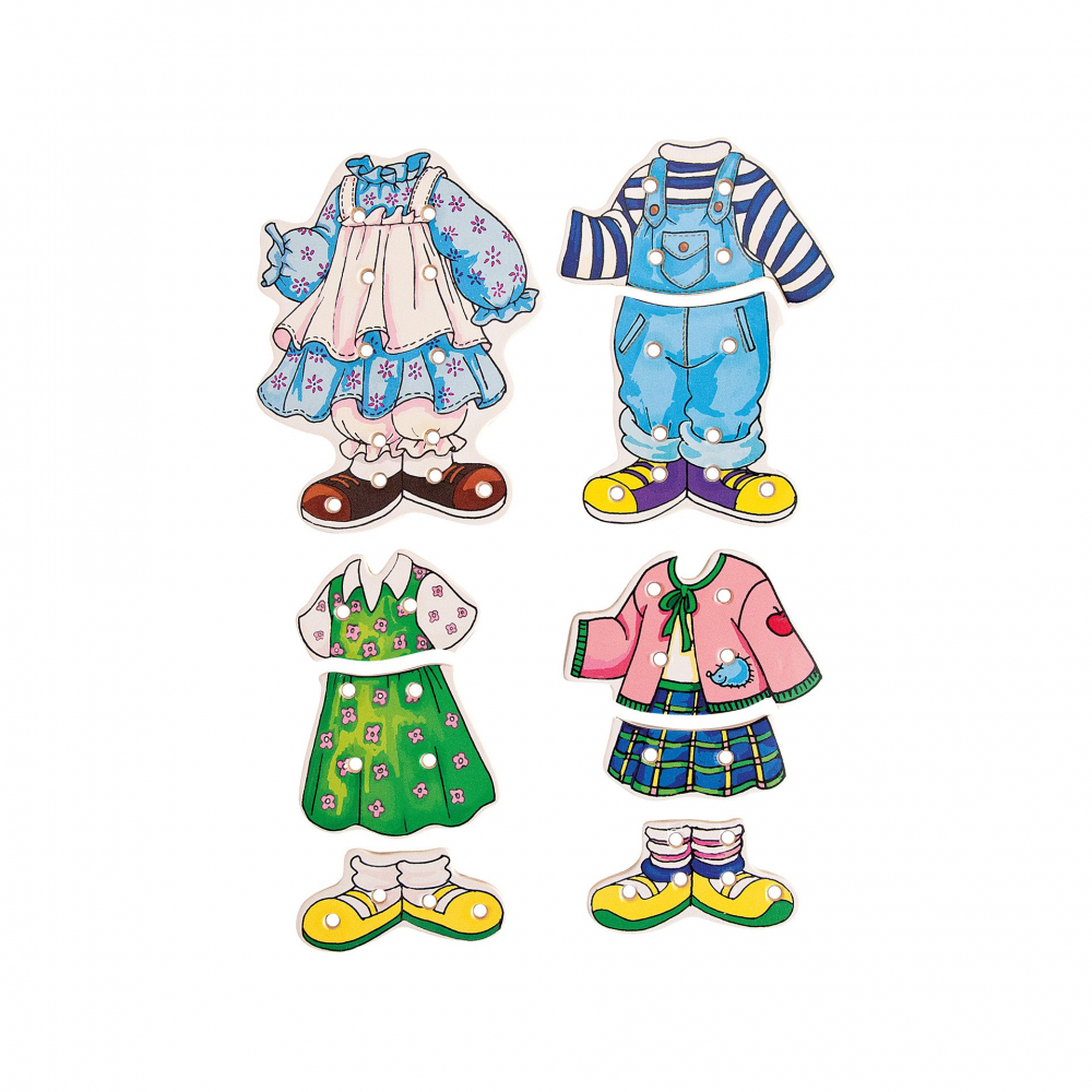 Puzzle din lemn - Imbraca fetita [3]