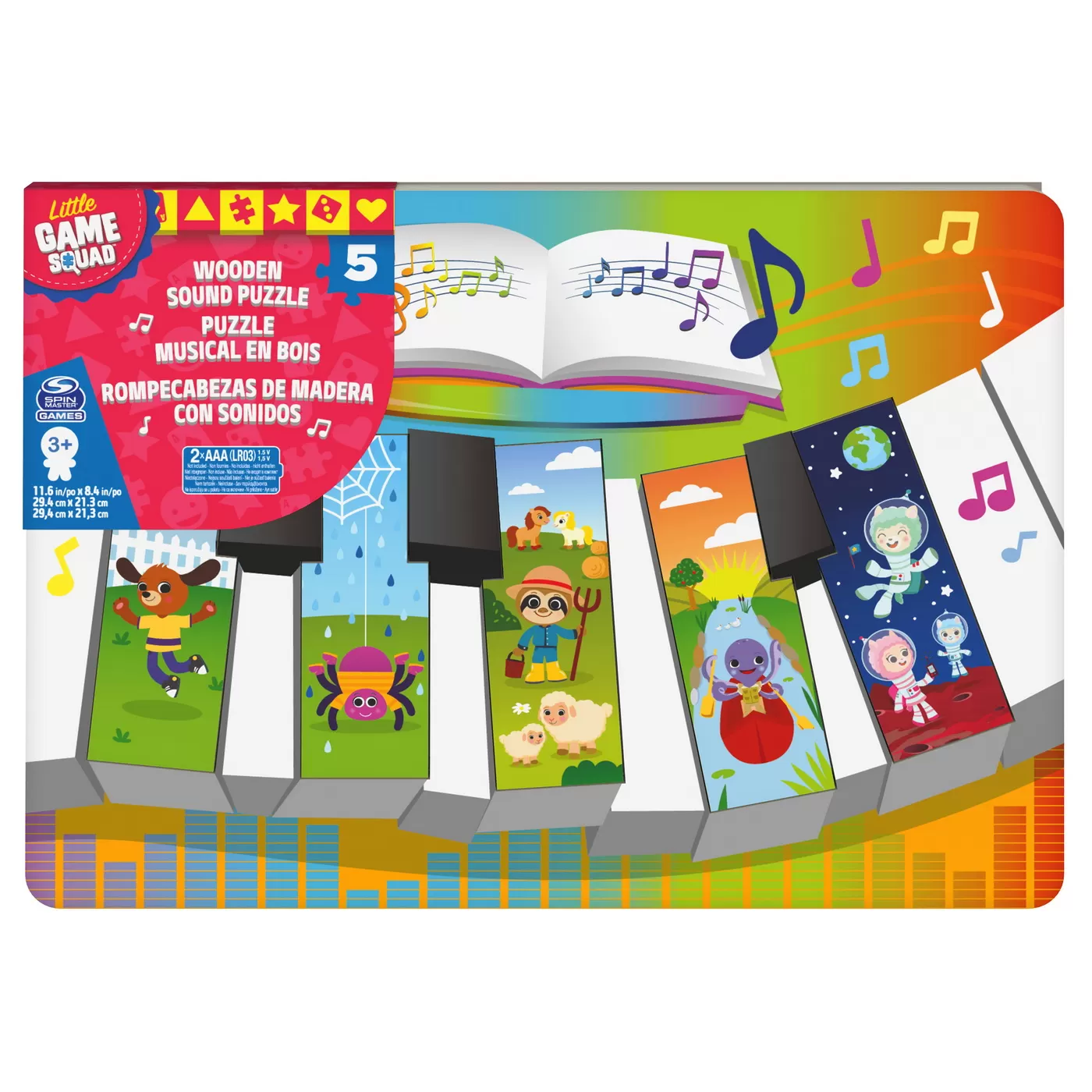 Puzzle din lemn in forma de pian cu sunete [3]