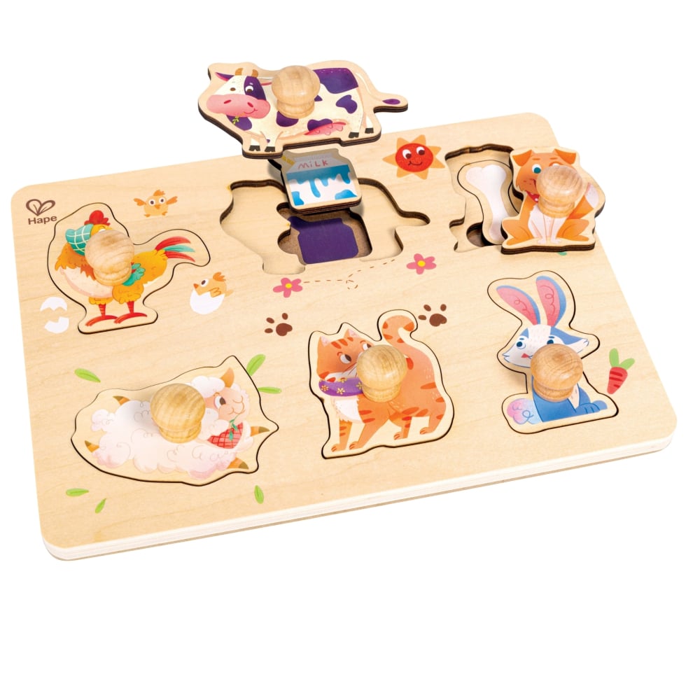 Puzzle din lemn in straturi - Animale, copii varsta 2 ani+ [2]