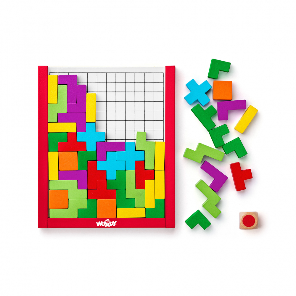 Puzzle din lemn - Joc cu forme si zar [2]