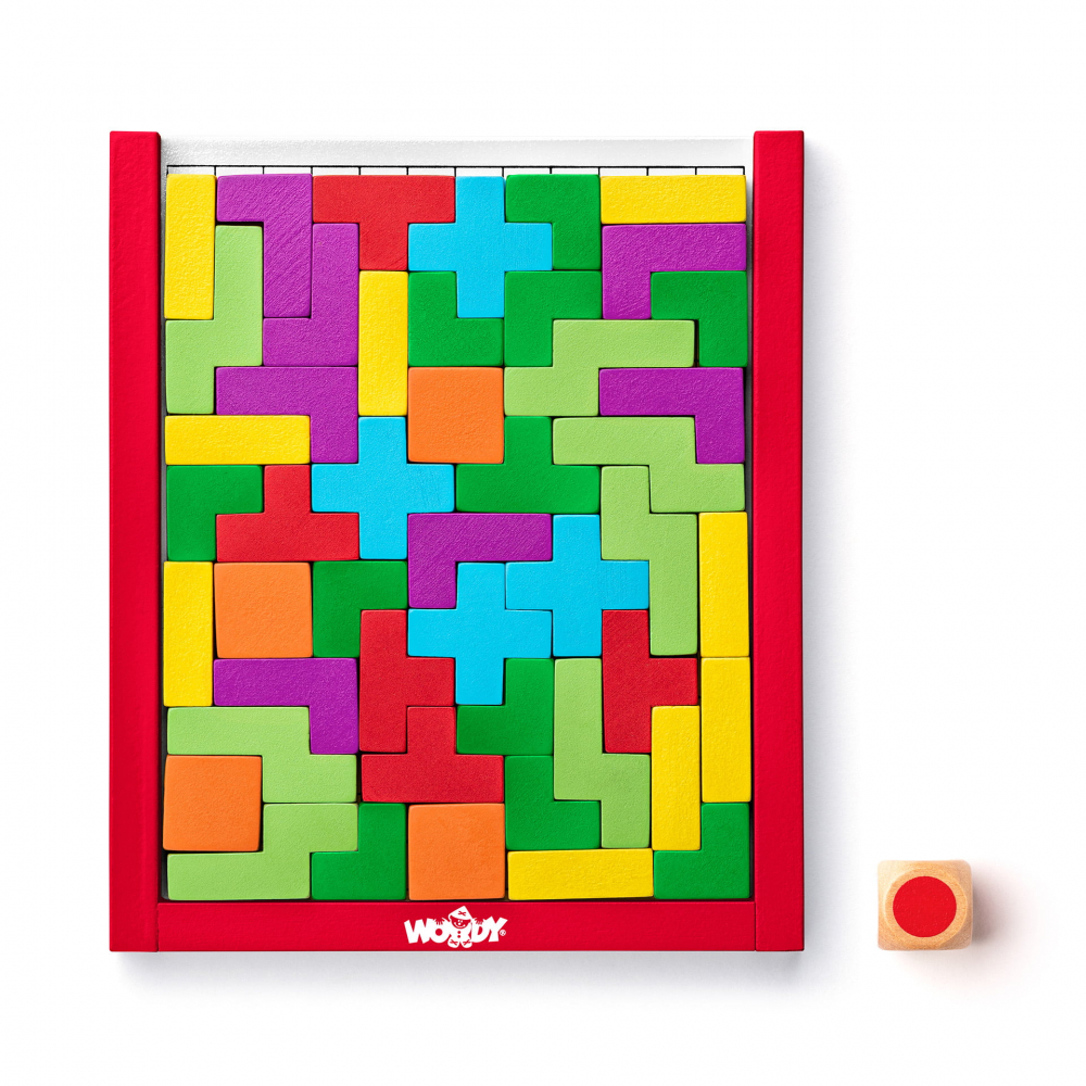 Puzzle din lemn - Joc cu forme si zar [1]