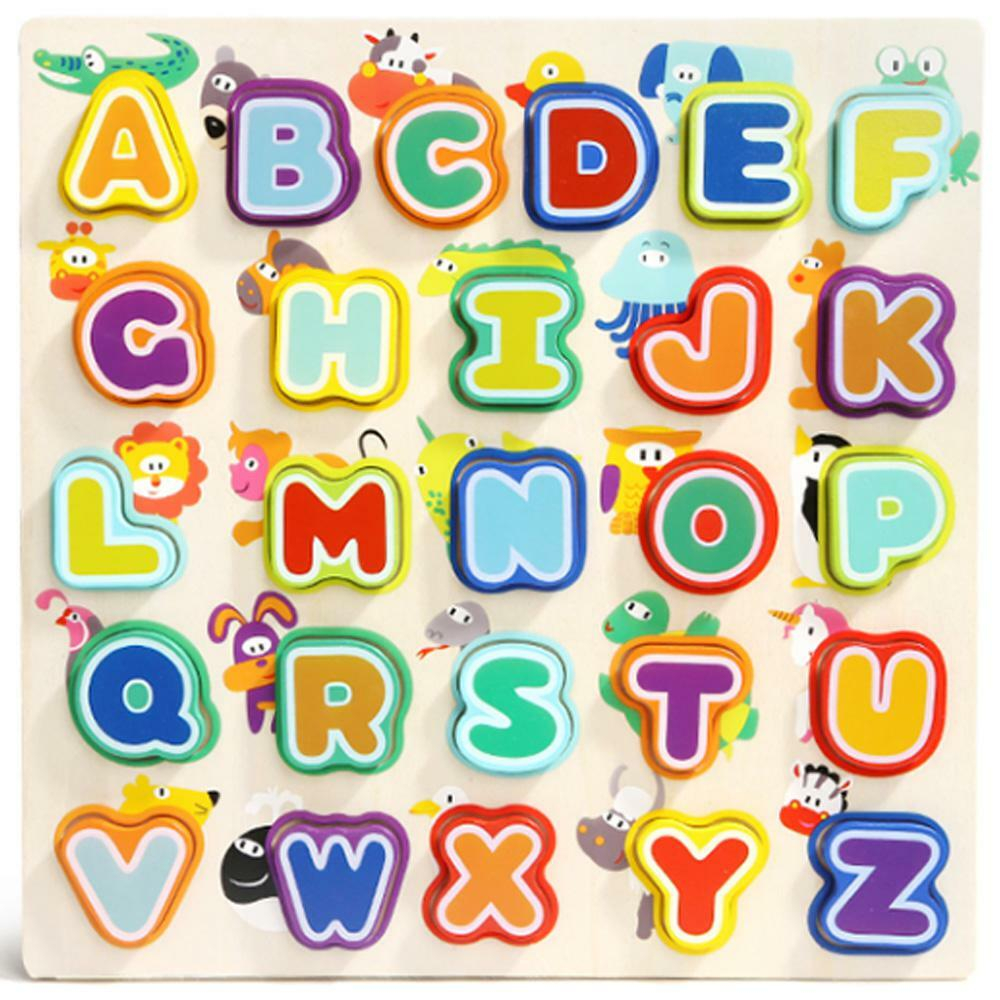 Puzzle din lemn - Litere si animalute [2]