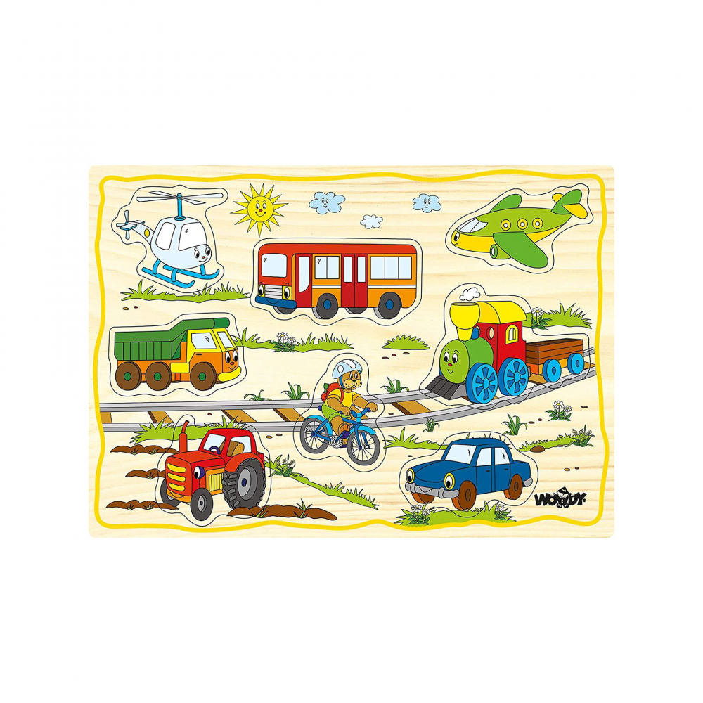 Puzzle din lemn pentru copii cu animale de la ferma [13]