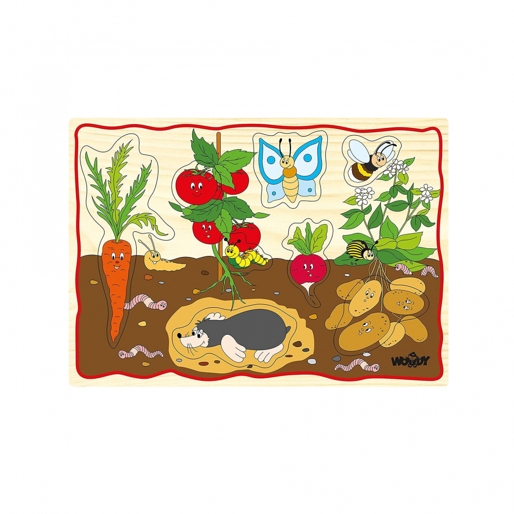 Puzzle din lemn pentru copii cu animale de la ferma [7]