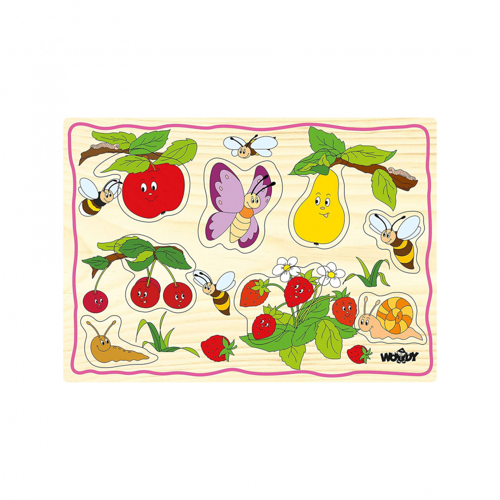 Puzzle din lemn pentru copii cu animale de la ferma [12]