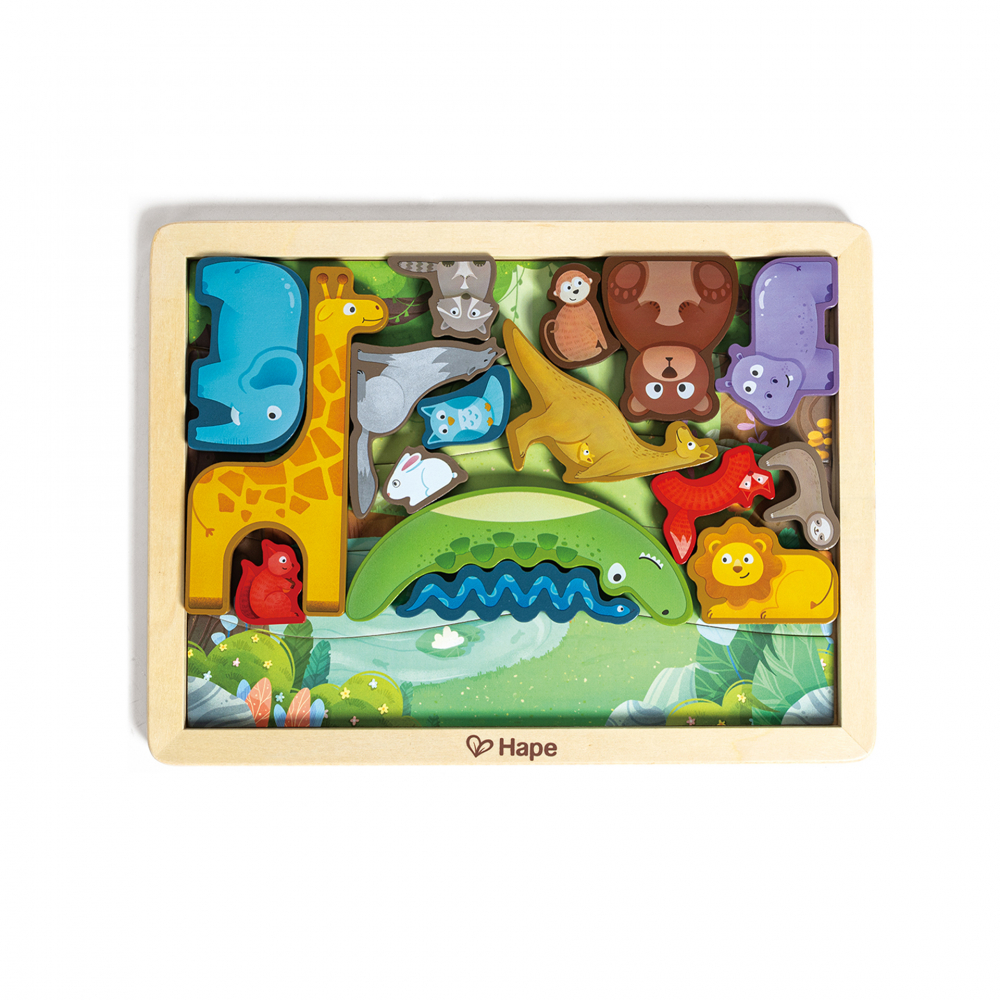 Puzzle din lemn - Regatul animalelor [1]