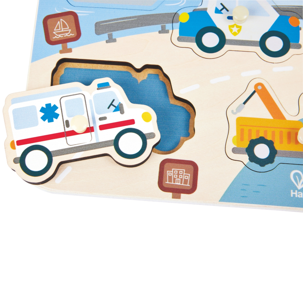 Puzzle din lemn - Vehicule de interventie varsta 2 ani+ [3]