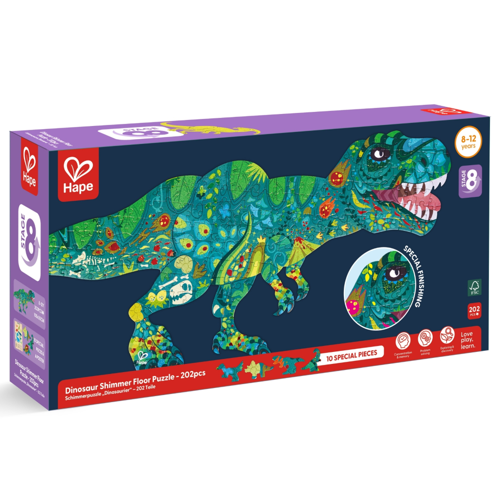 Puzzle - Dinozaur cu piese tematica dinozaur, 202 piese, copii varsta 8 ani+ [2]