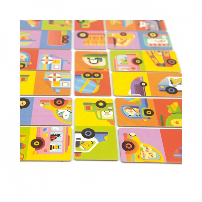 Puzzle Domino cu Masini si 24 de piese mari - Jucarii MiDeer [2]