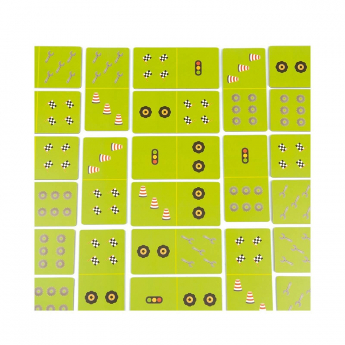Puzzle Domino cu Masini si 24 de piese mari - Jucarii MiDeer [5]