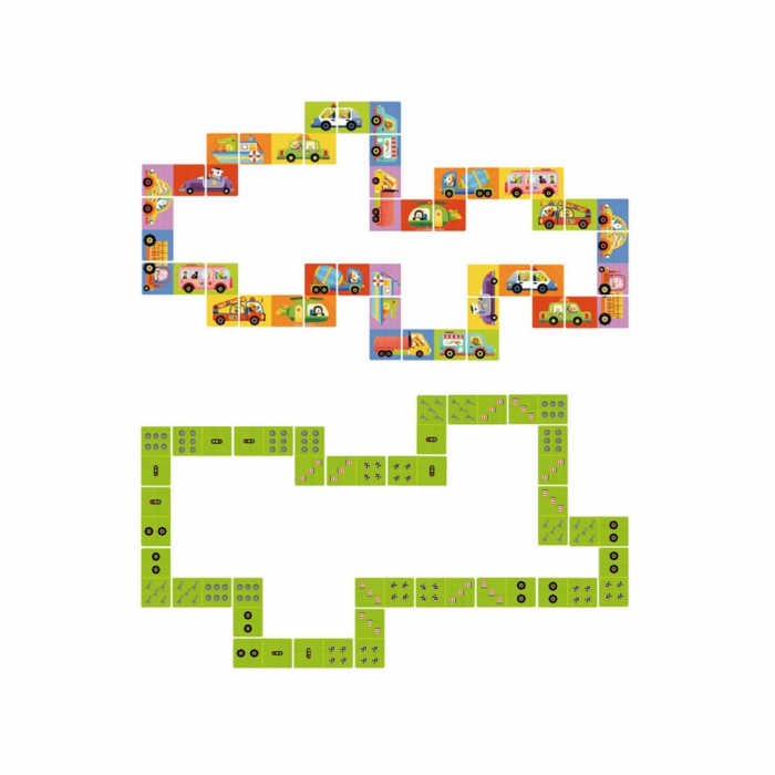 Puzzle Domino cu Masini si 24 de piese mari - Jucarii MiDeer [3]