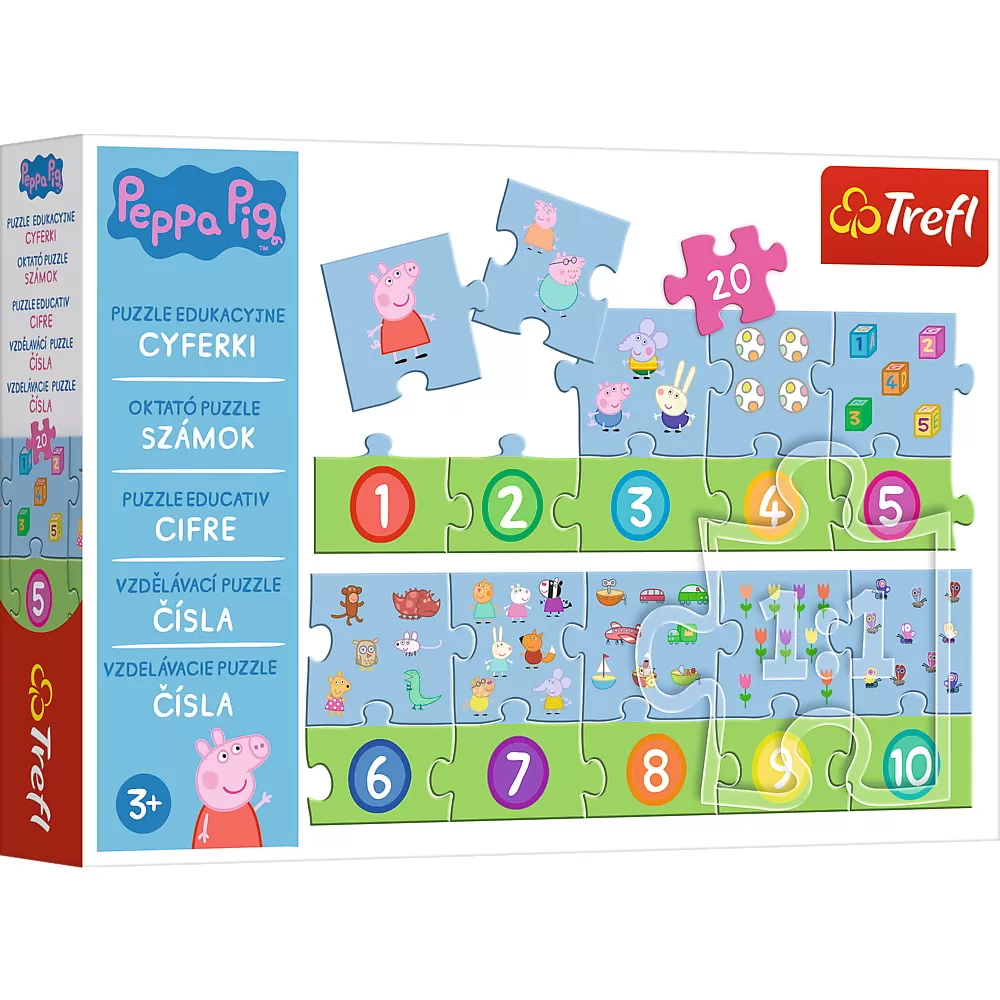 Puzzle educational 20 piese numere peppa pig [1]