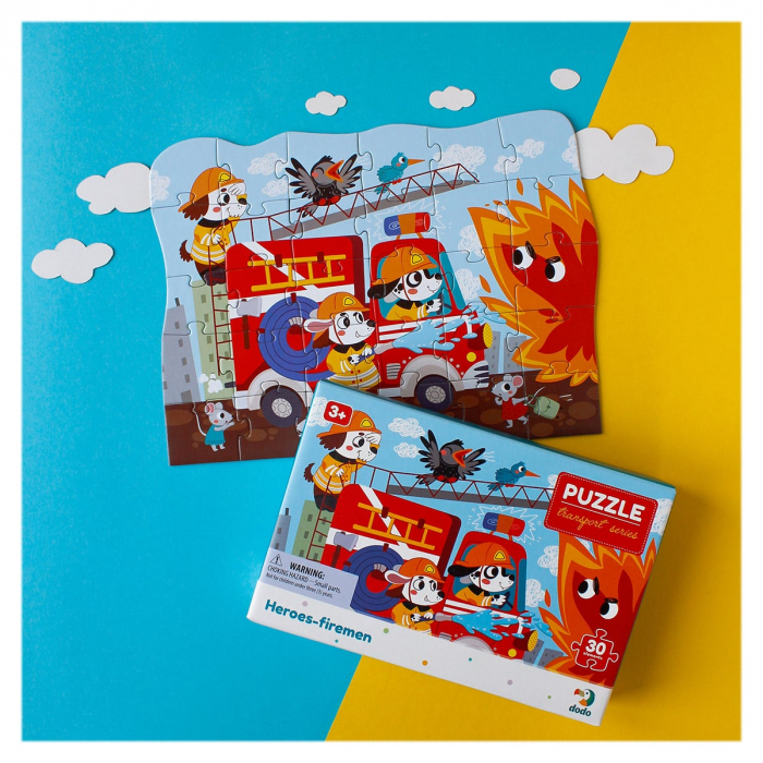 Puzzle educativ, Eroii pompieri, 30 piese, 3-6 ani [4]