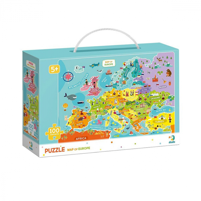Puzzle Harta Europei, 100 piese, 5-10 [1]