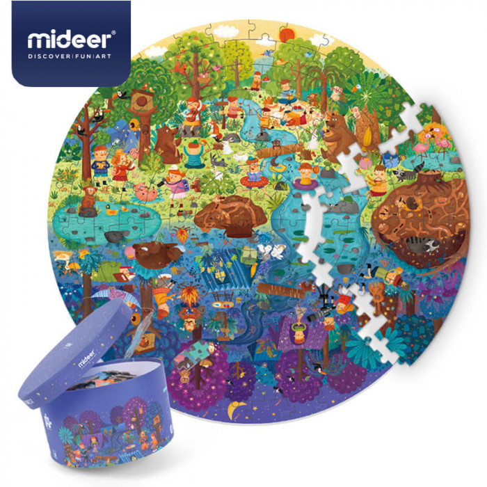 Puzzle in cutie cadou, O zi in padure, 150 piese, nivel avansat [4]