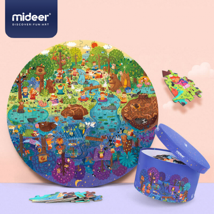 Puzzle in cutie cadou, O zi in padure, 150 piese, nivel avansat [2]