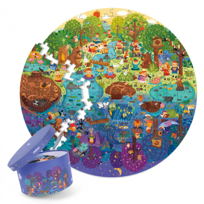 Puzzle in cutie cadou, O zi in padure, 150 piese, nivel avansat [9]