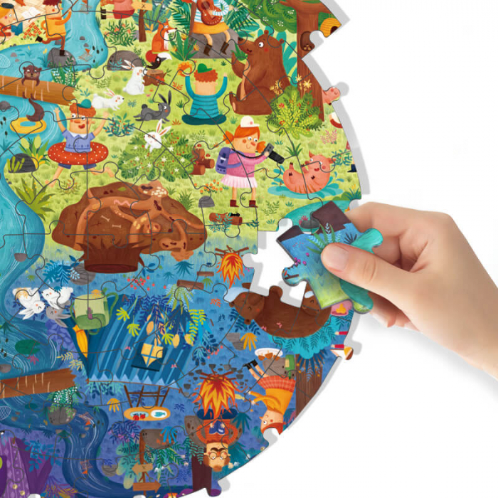 Puzzle in cutie cadou, O zi in padure, 150 piese, nivel avansat [6]