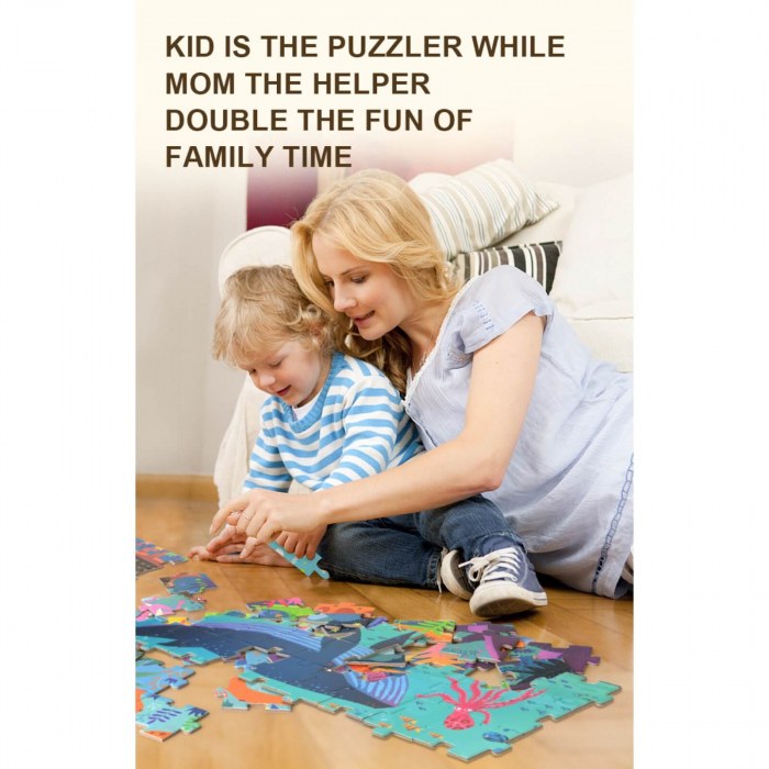 Puzzle pentru Podea, Valiza cu Animale Marine - Jucarii MiDeer [6]