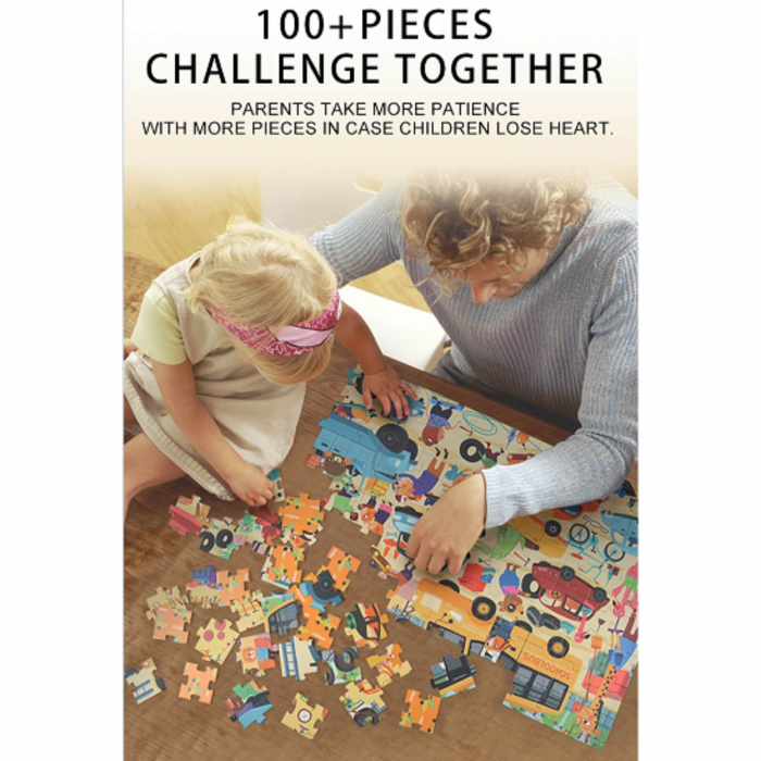 Puzzle pentru Podea in Valiza cu Masini - Jucarii MiDeer [7]