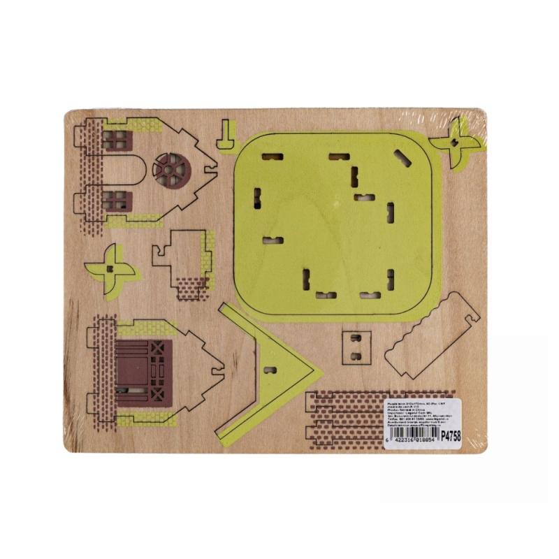 Puzzle lemn 3D - Moara de vant, 210x170mm, 2 foi, CNX, A-115 [3]