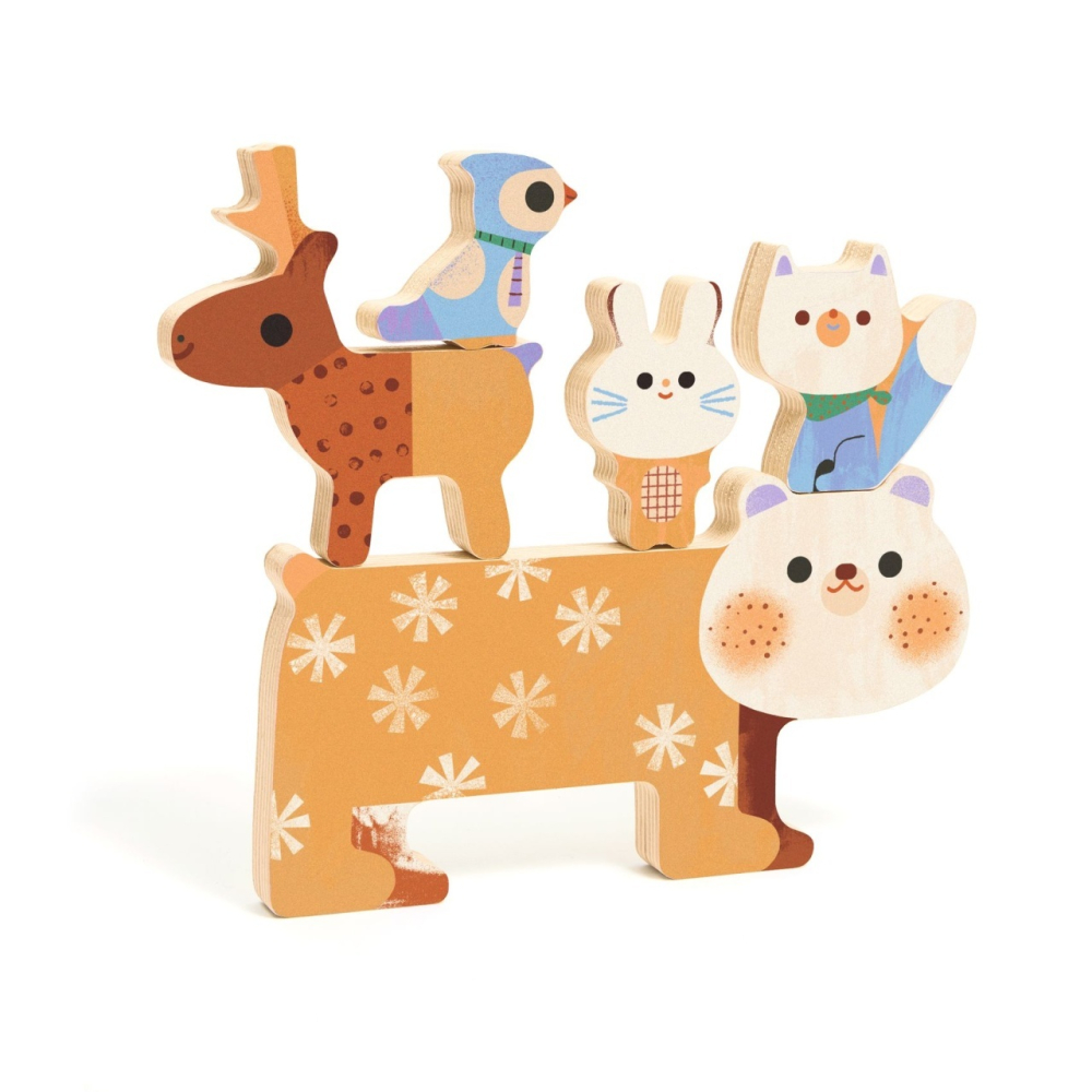 Puzzle lemn animale simpatice, Djeco Baiat, Fata, varsta 1 - 3 ani, 3 - 6 ani [4]