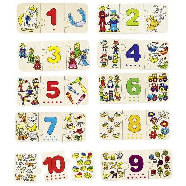 Puzzle lemn cu autocorectie invata Numerele [1]