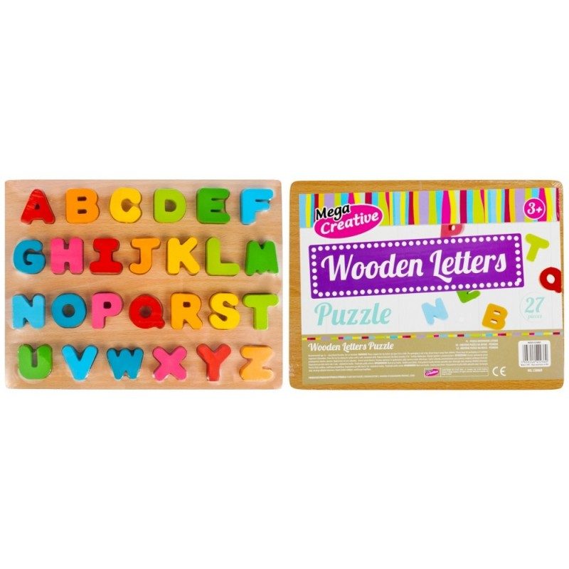 Puzzle lemn decupat, relif MegaCreative, litere, 435865 [2]