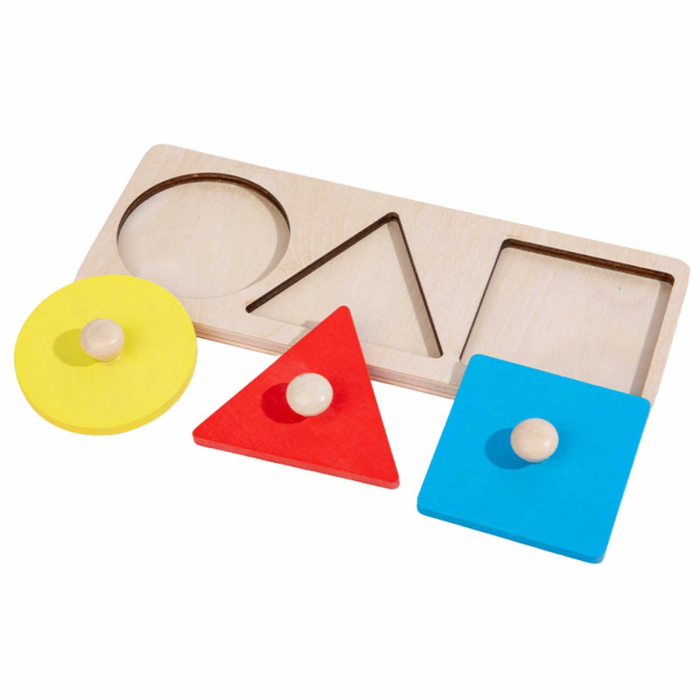 Puzzle lemn Montessori forme geometrice cu maner [2]