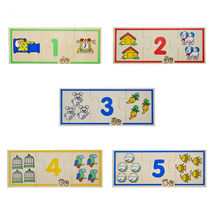 Puzzle lemn Invatam numerele [2]