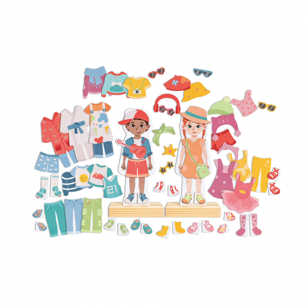 Puzzle magnetic de imbracare pentru copii (68 piese), copii varsta 3 ani+,6 ani+ [1]