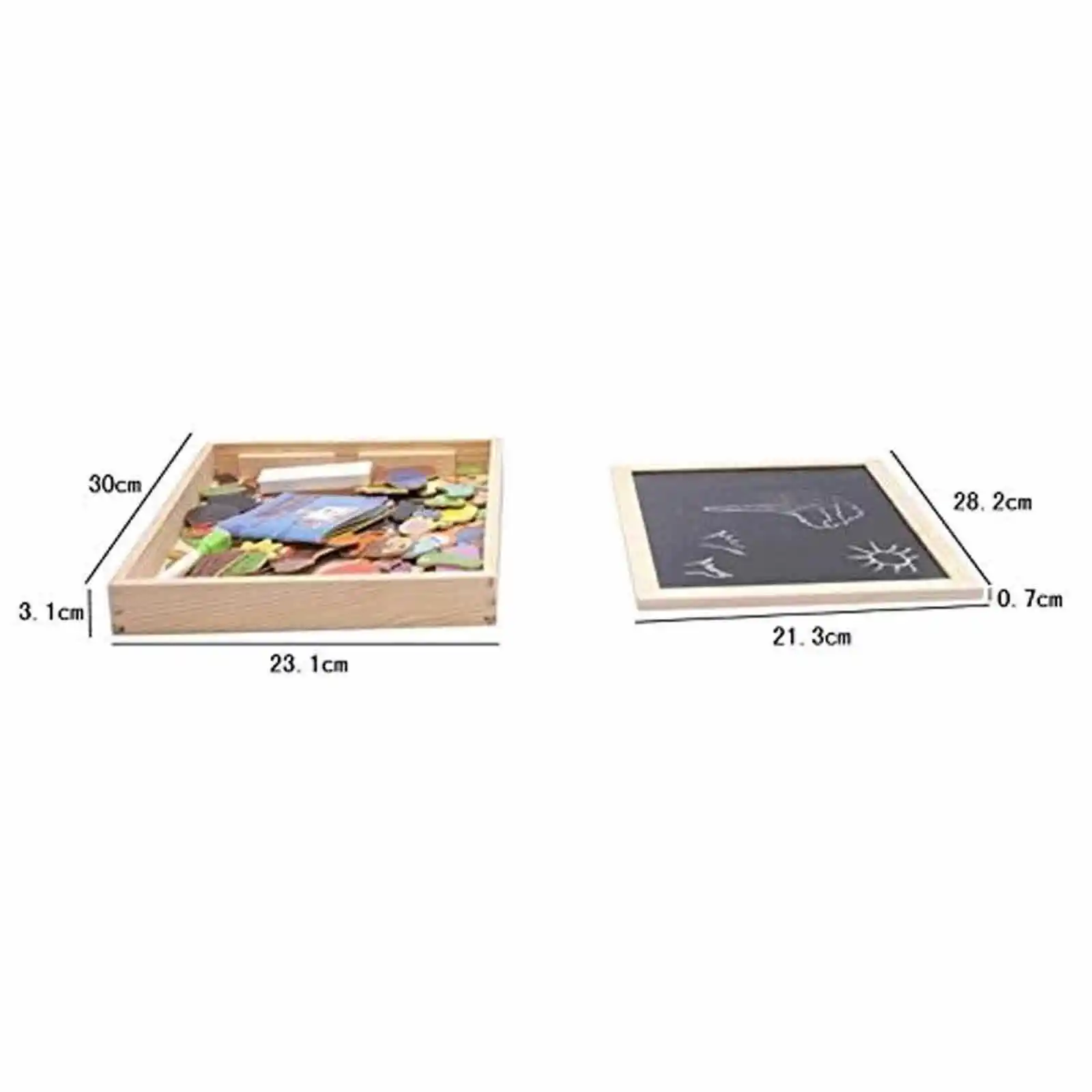 Tablita educativa cu puzzle magnetic 3 in 1 Ferma. [7]