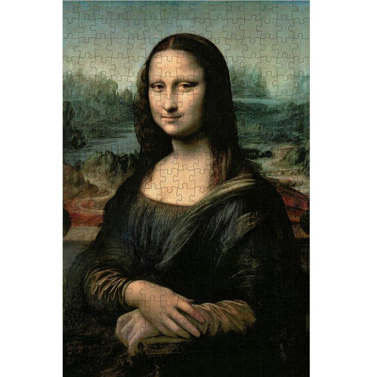 Puzzle Mona Lisa (300 piese+carte) [5]