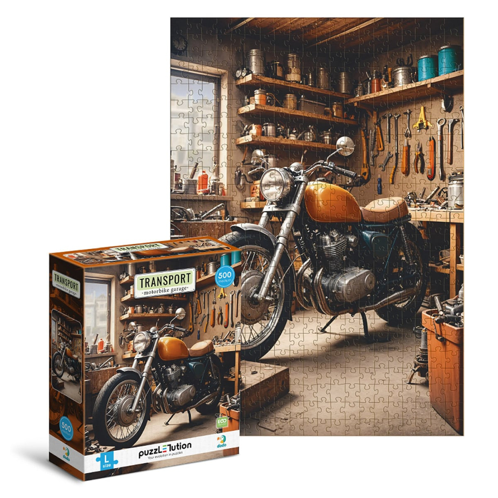 Puzzle Motorbike Garage, 500 piese, copii varsta 8+ ani [2]