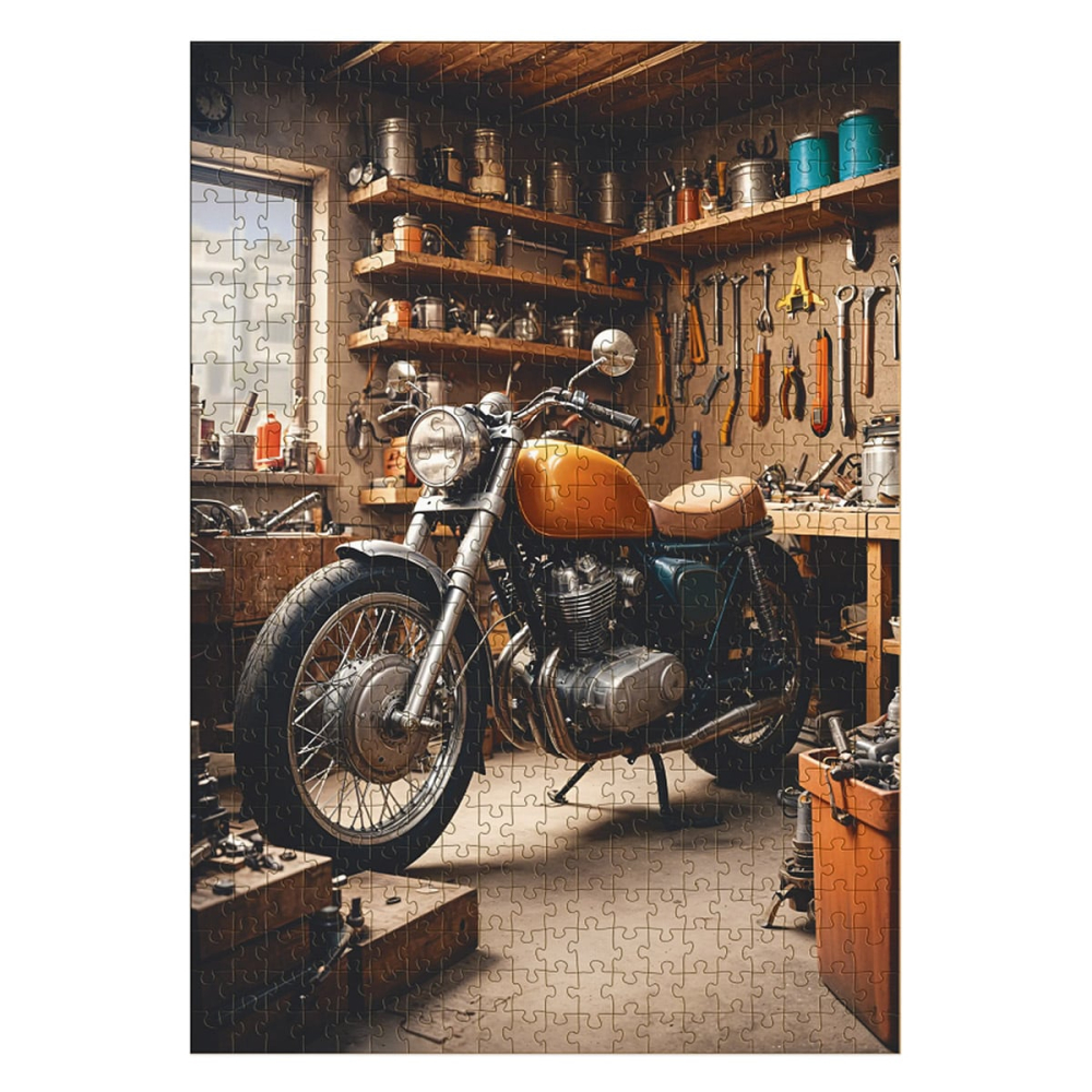 Puzzle Motorbike Garage, 500 piese, copii varsta 8+ ani [3]