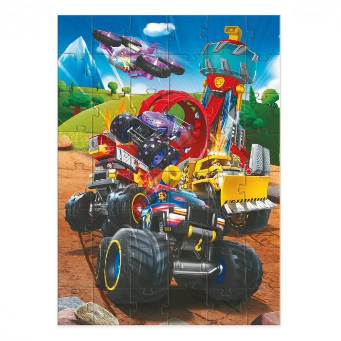 Puzzle Patrula catelusilor, Rescue Wheels, 48 piese, 5-9 ani [2]