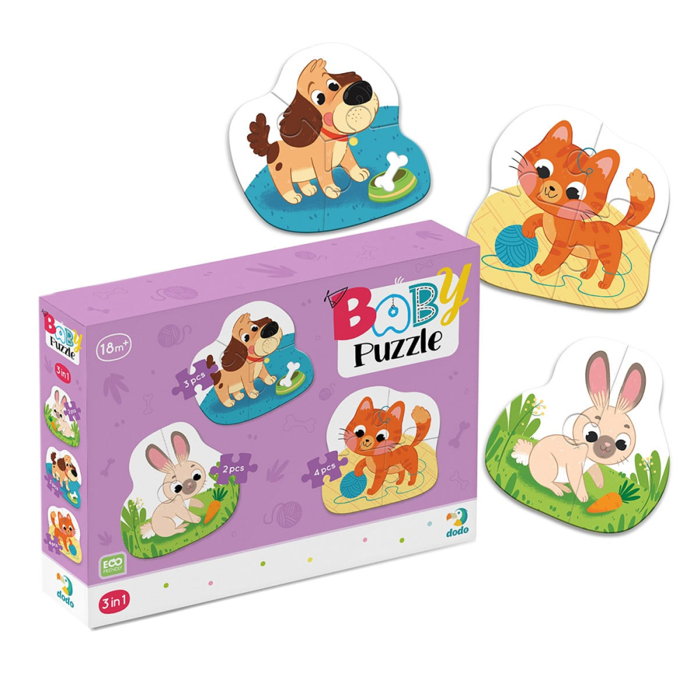 Puzzle pentru bebelusi, Animale de companie, copii varsta 1-3 ani [5]