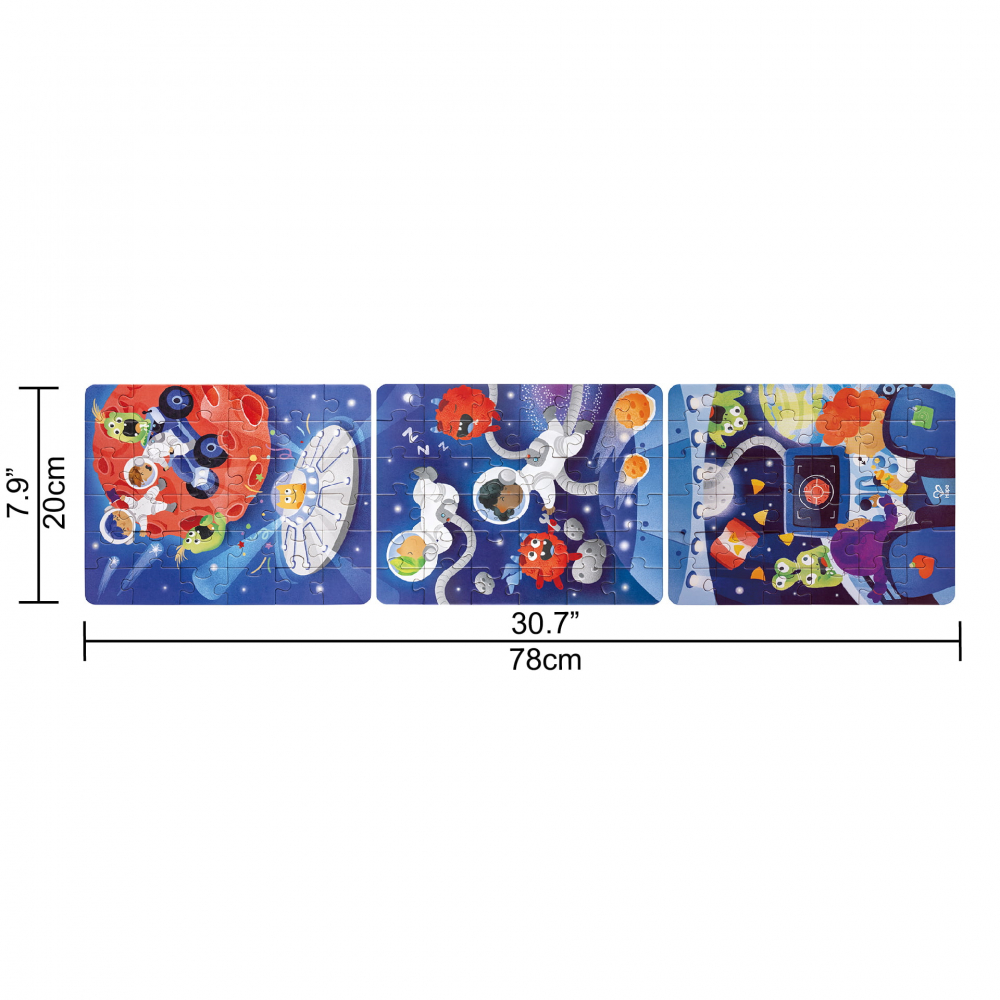 Puzzle pentru copii Aventura in Spatiu (3 in 1) si joc storytelling, copii varsta 4 ani+ [3]
