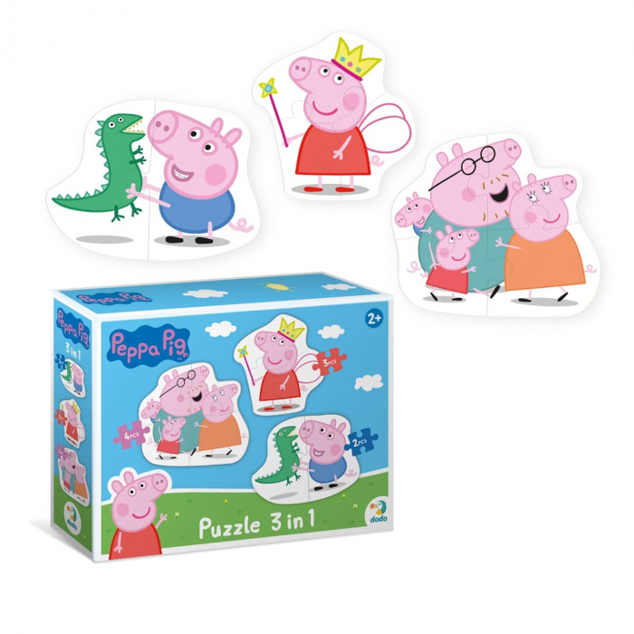 Puzzle Peppa Pig, 3 in 1, 2-5 ani [3]