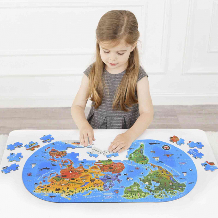 Puzzle de podea pentru copii - Harta Lumii. [2]