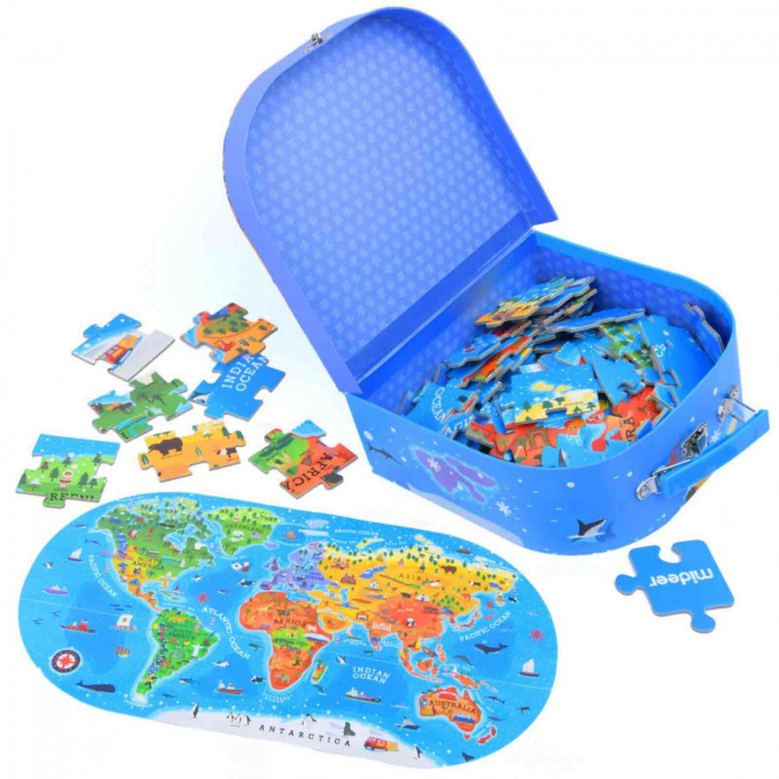 Puzzle de podea pentru copii - Harta Lumii. [3]