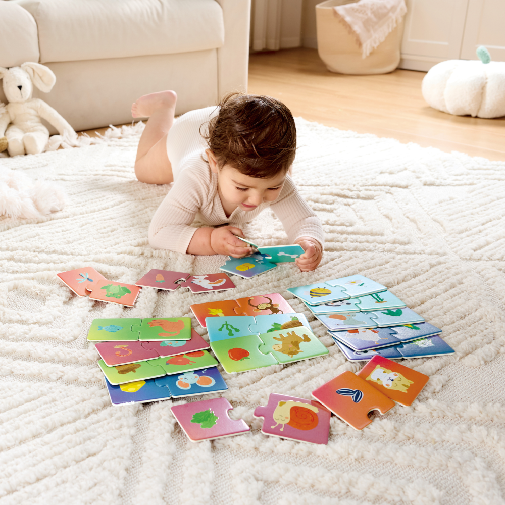 Puzzle potriveste perechea - Animale si gustari (36 piese), copii varsta 1 an+,2 ani+ [2]