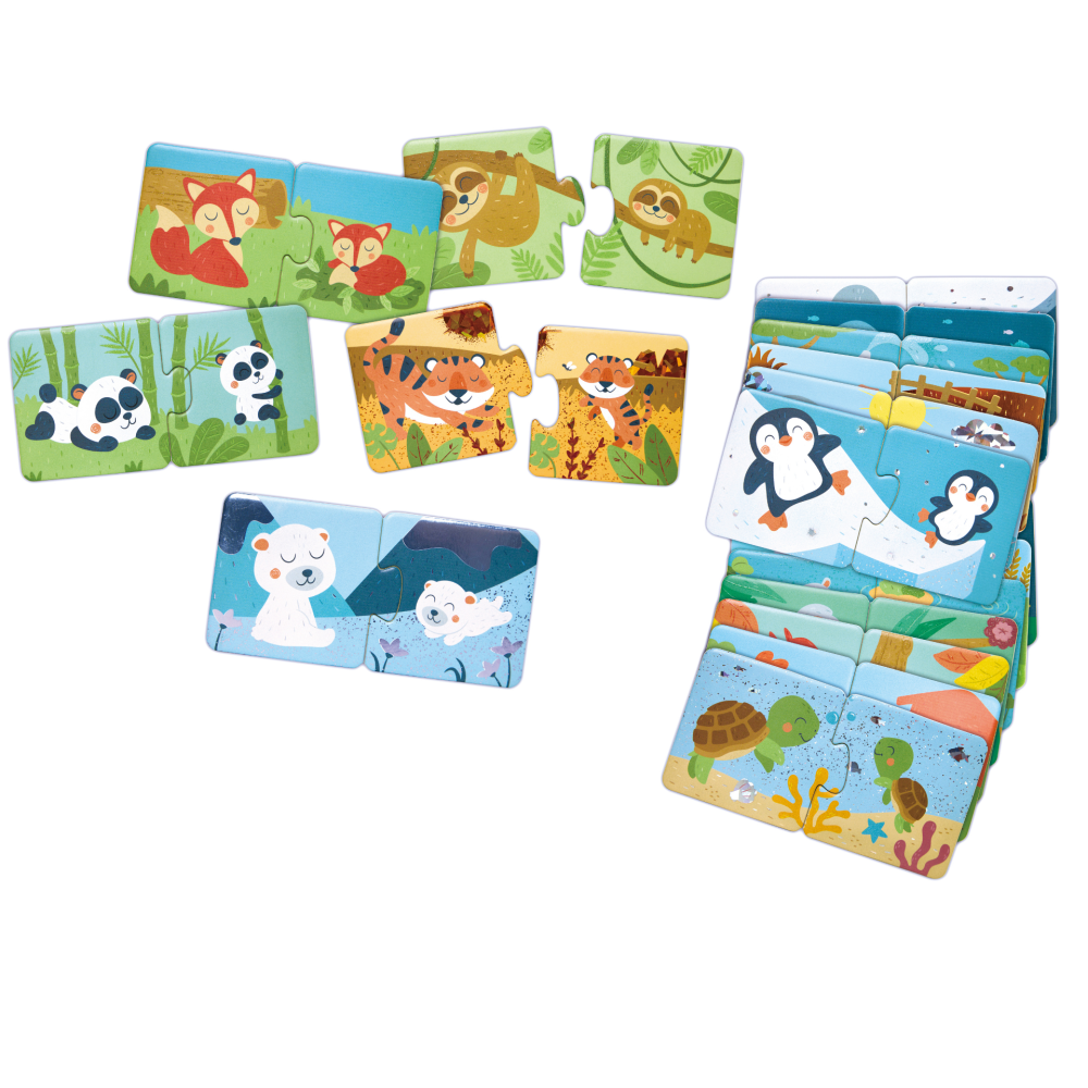 Puzzle potriveste perechea - Animale si pui (36 piese), copii varsta 1 an+,2 ani+ [7]