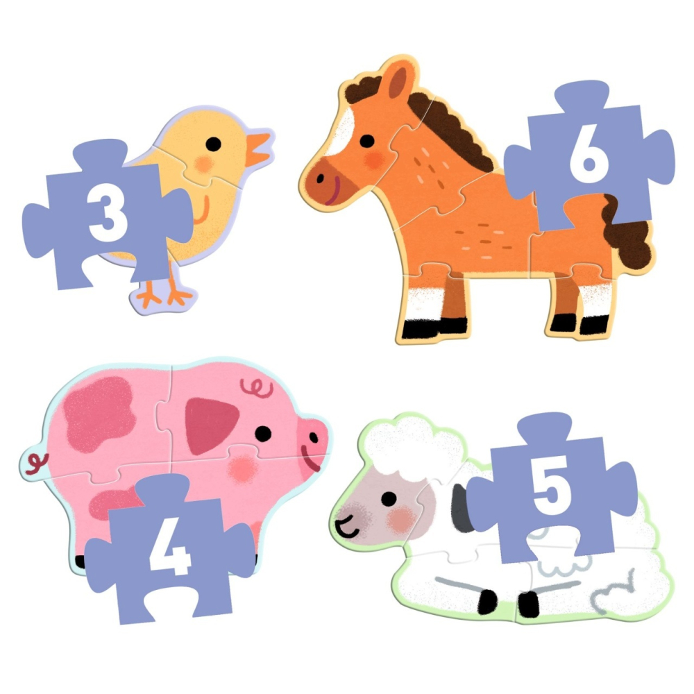 Puzzle progresiv La ferma, Djeco Baiat, Fata, varsta 1 - 3 ani, 3 - 6 ani [3]