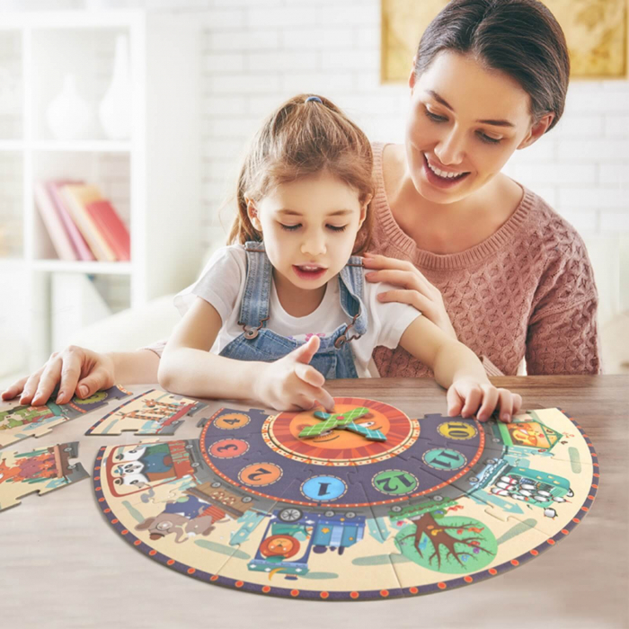 Puzzle pentru Podea cu Piese Mari, Ceas - Jucarii MiDeer [2]