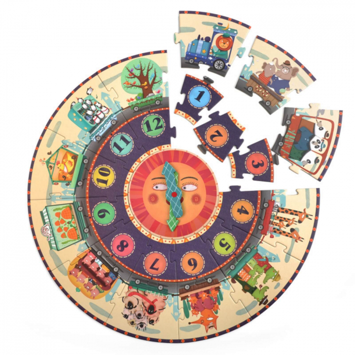 Puzzle pentru Podea cu Piese Mari, Ceas - Jucarii MiDeer [3]