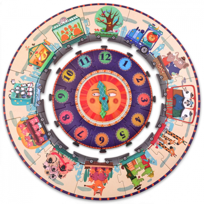 Puzzle pentru Podea cu Piese Mari, Ceas - Jucarii MiDeer [7]