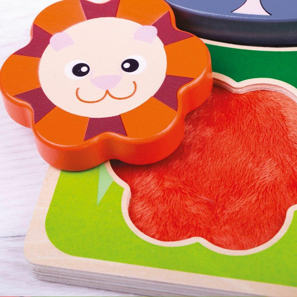 Puzzle senzorial din lemn - Safari [3]