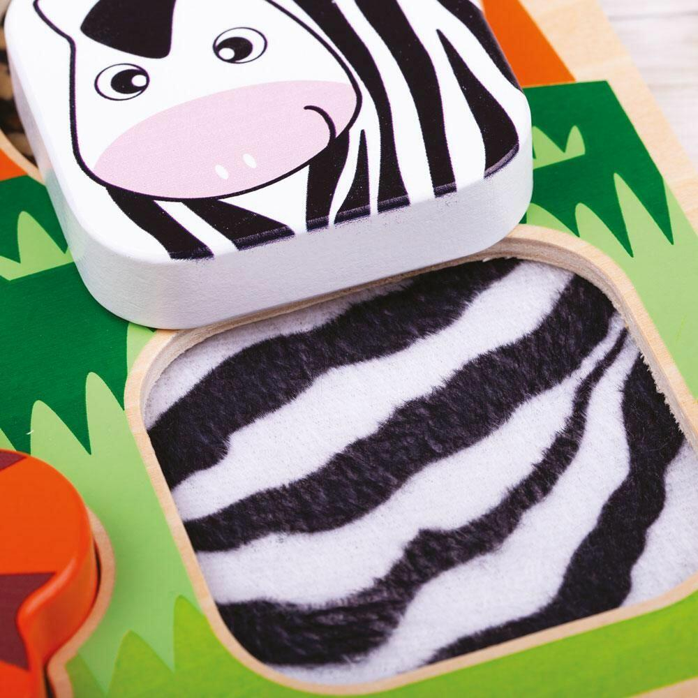 Puzzle senzorial din lemn - Safari [2]