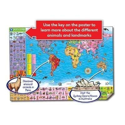Puzzle si poster Harta lumii (limba engleza 150 piese) WORLD MAP PUZZLE & POSTER [4]
